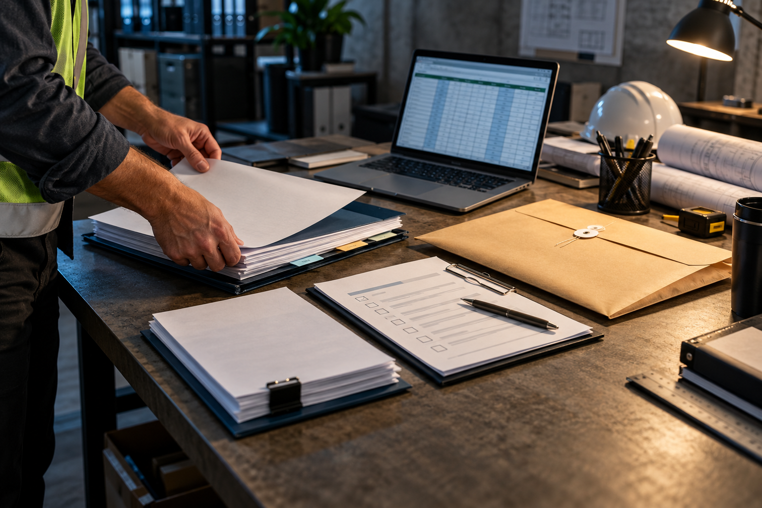 Faceless contractor assembling a confidential municipal tender package